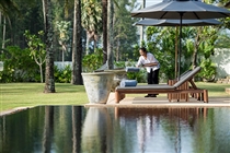 Pool deck and sunloungers